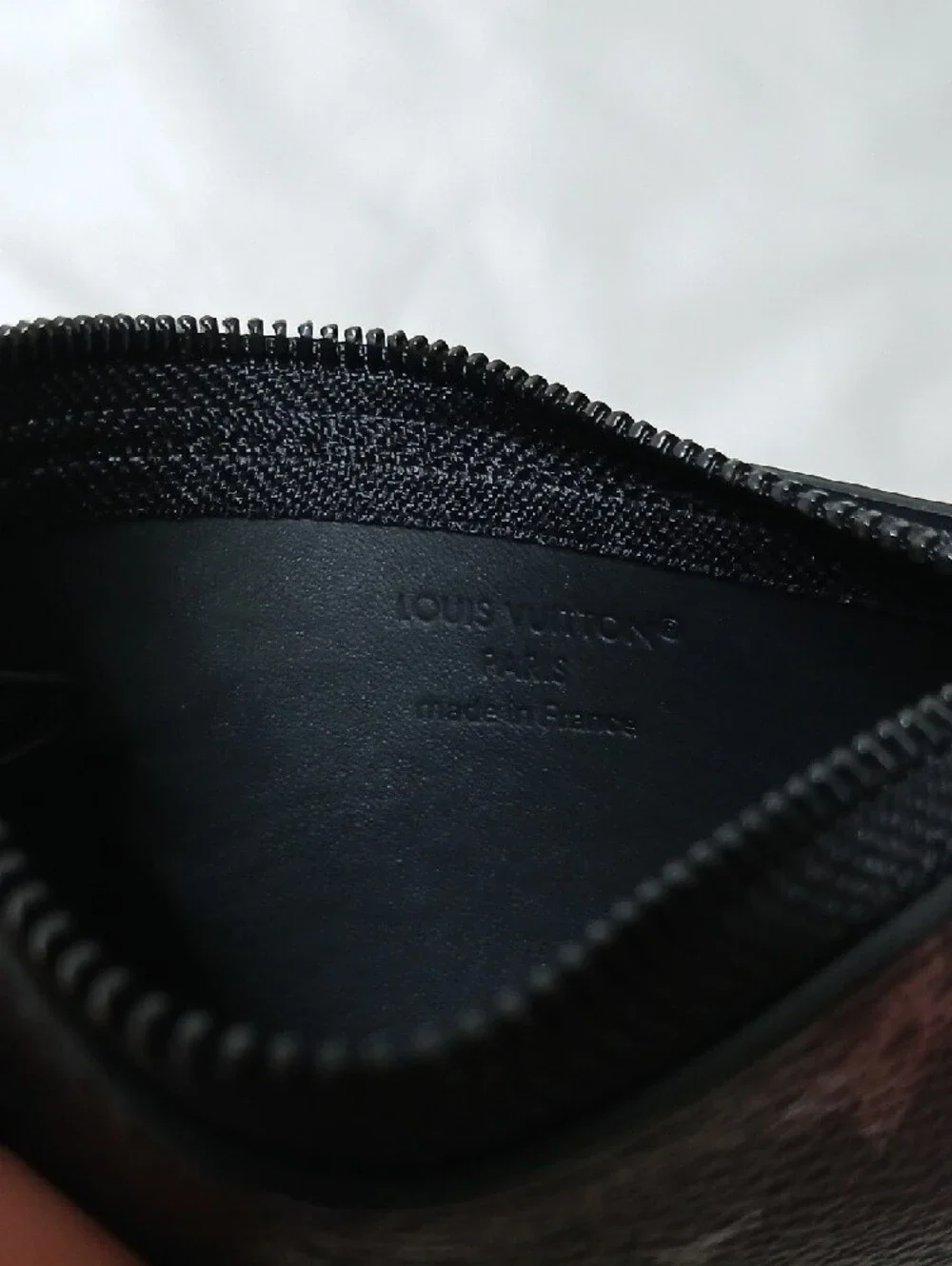 Louis Vuitton Black Leather Zip Pouch